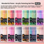 Languo 90 Colors Painting Acrylic Gel Pens Large Capacity Ink Pen for Drawing Diary Diy Coloring Doodling Painting Art Supplies