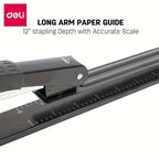 1 pcs Long Arm Manual Stapler Random Color, Ideal for Document Binding, Durable Design, Perfect for Daily Tasks