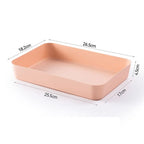 Plastic Desktop Storage Box Stackable Large Capacity Drawer Divider Storage Box Solid Color Documents File Organizer Home Office