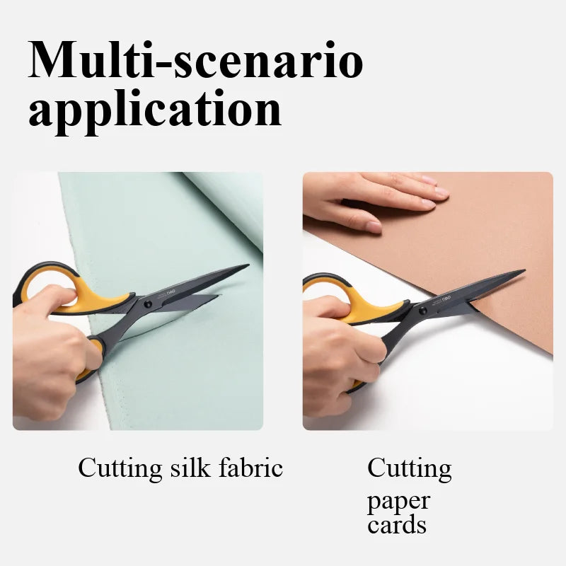 Deli 77757/6027 Stainless Steel Scissors 220mm/184mm Multi-function Household Office Tailor's Hand Scissors Cutting Paper Fabric