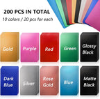 10Pcs Metal Business Card Blanks for Laser Engraving 10 Colors Aluminum Sheet Engraving Blanks DIY Cards for Home 86*54*0.2mm