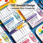 Languo Colors Acrylic Paint Art Marker Pen Set Black/White/Gold/Silver DIY Graffiti Drawing Pens for Writing Painting Stationery