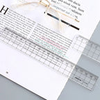 1/3Pcs Simple15cm 18cm 20cm Transparent Simple Ruler Square Ruler Cute Stationery Drawing Supplies
