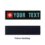 Swiss Flag Switzerland 10X2.5cm Embroidery Custom Name Text Patch Stripes Badge Iron On Or  Patches
