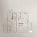 3-Piece Set for Doll Clothes Ruler Tailor Garment Cloth Sewing Tool Design Ruler F0T1