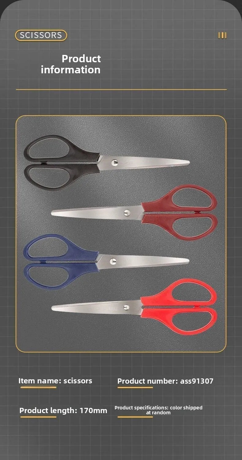 SK5 Alloy Steel Round Head Safety Scissors Ergonomic Multi Color Handle Durable Smooth Home Office School Craft DIY