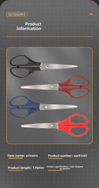 SK5 Alloy Steel Round Head Safety Scissors Ergonomic Multi Color Handle Durable Smooth Home Office School Craft DIY