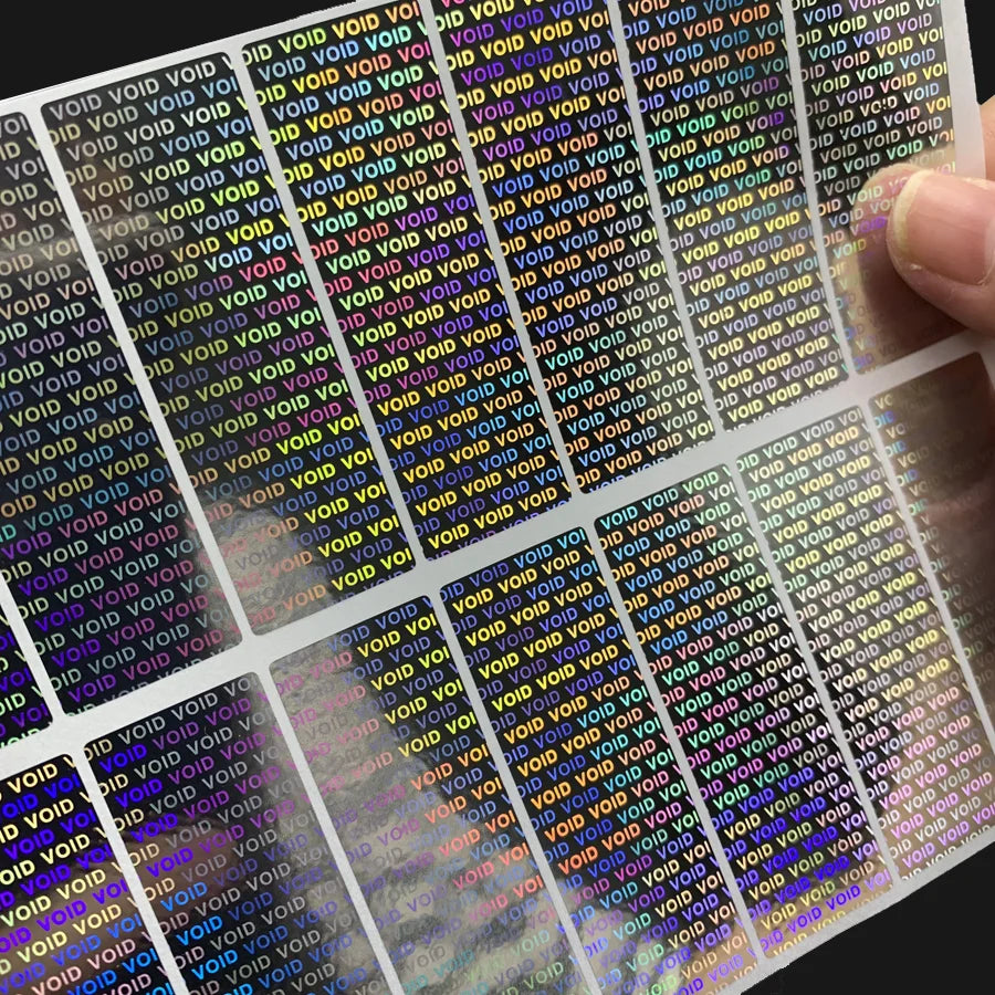112pcs/240pcs Holographic Labels Tamper Evident Sealing Void Security Stickers for Gift Box Shipping Box Commercial Package