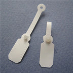 Jewelry Price Tag White PVC Snap Lock, gift packaging label plastic DIY vinyl button fastener bracelet earrings handy ring tags