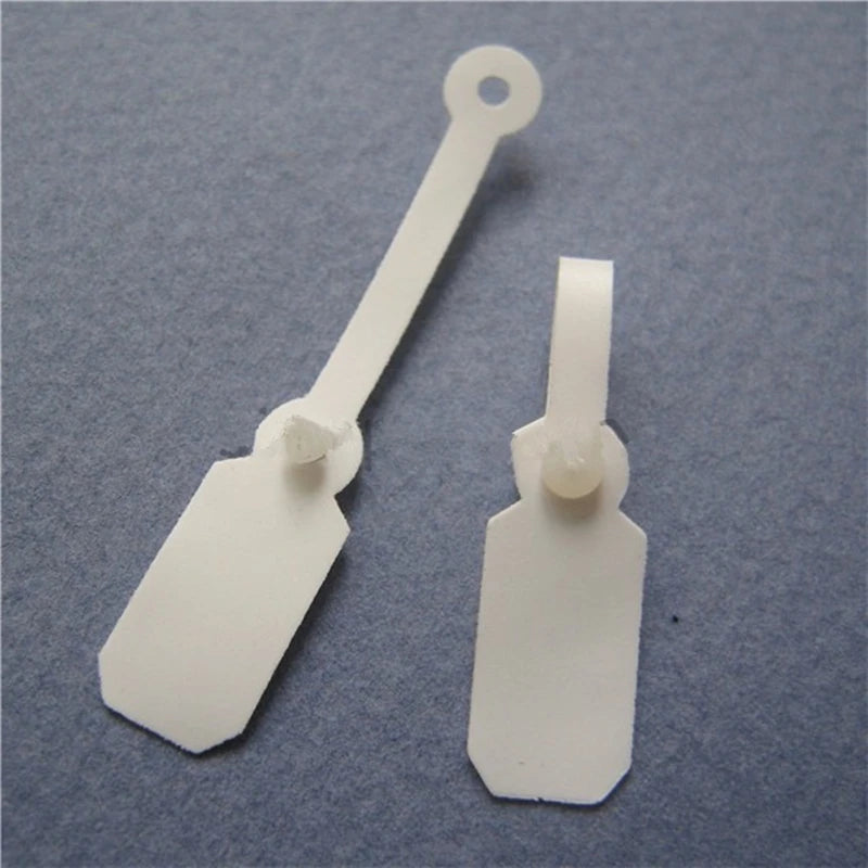 Jewelry Price Tag White PVC Snap Lock, gift packaging label plastic DIY vinyl button fastener bracelet earrings handy ring tags