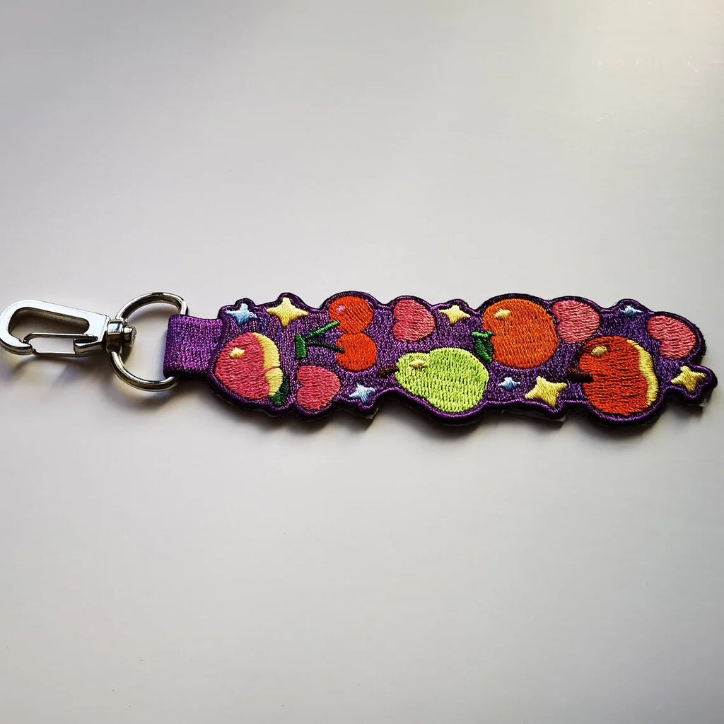 Custom Embroidery Keychains Double-sided Wholesale 50 PCS Printed Woven Logo to Customize Fabric Key Ring Tag for Bag Phone Car