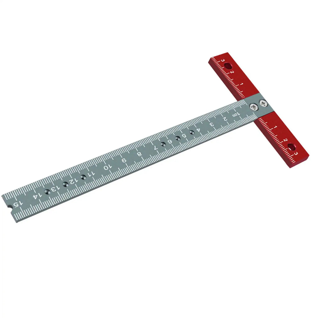 Aluminum Alloy Fusion T Square High Precision for Drafting Metal Woodworking Layout with Scale and 90 Degree Reference