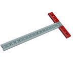 Aluminum Alloy Fusion T Square High Precision for Drafting Metal Woodworking Layout with Scale and 90 Degree Reference