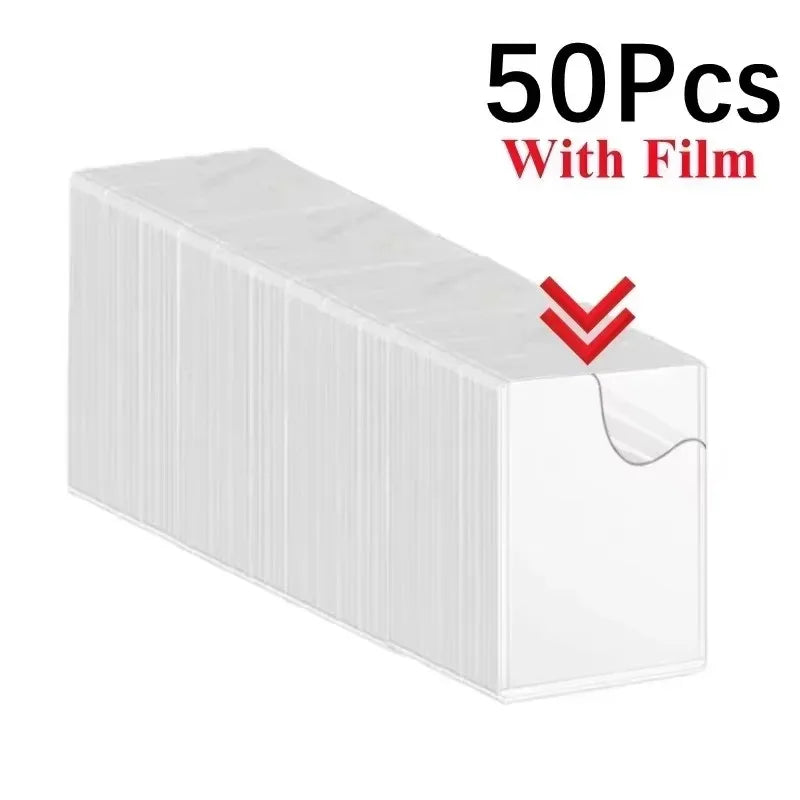 1-50Pcs 35PT Transparent Card Sleeve Clear Trading Card Holder Idol Photo Game Card Holders Cover
