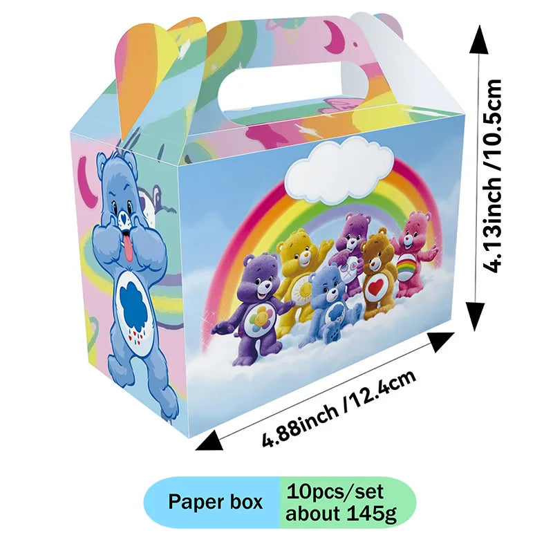 Care Bears Rainbow Bear Theme Birthday decorations table decoration & accessories plates sticker children Party supplies