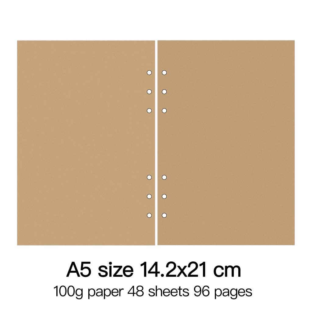 High Quality Ring Binder Notebook A5 Personal A6 A7 A8 Size Insert Refills Loose Leaf Spiral Diary Planner Inner Core 100g Paper