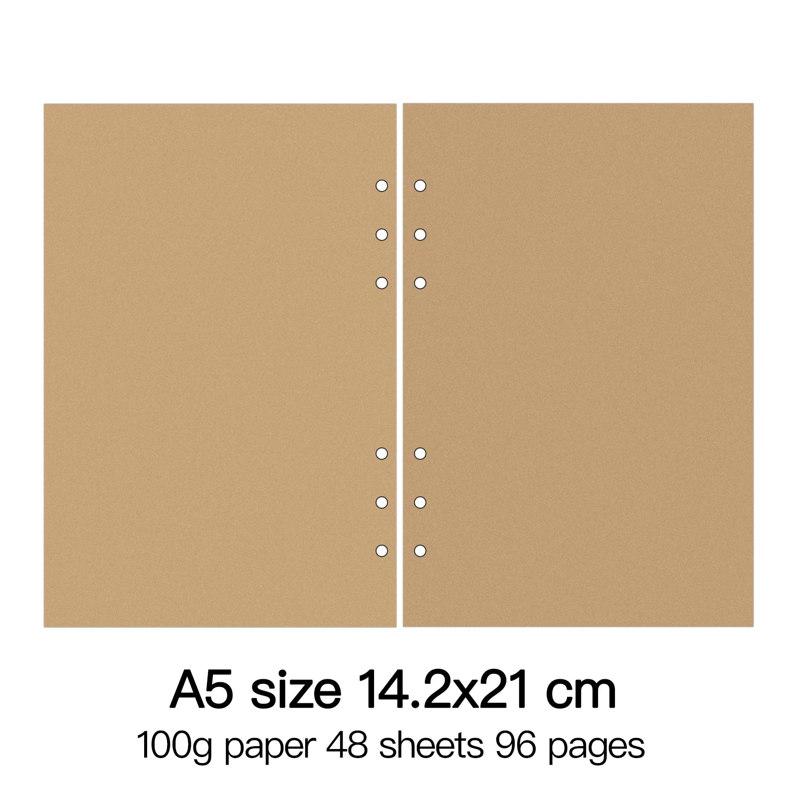 High Quality Ring Binder Notebook A5 Personal A6 A7 A8 Size Insert Refills Loose Leaf Spiral Diary Planner Inner Core 100g Paper
