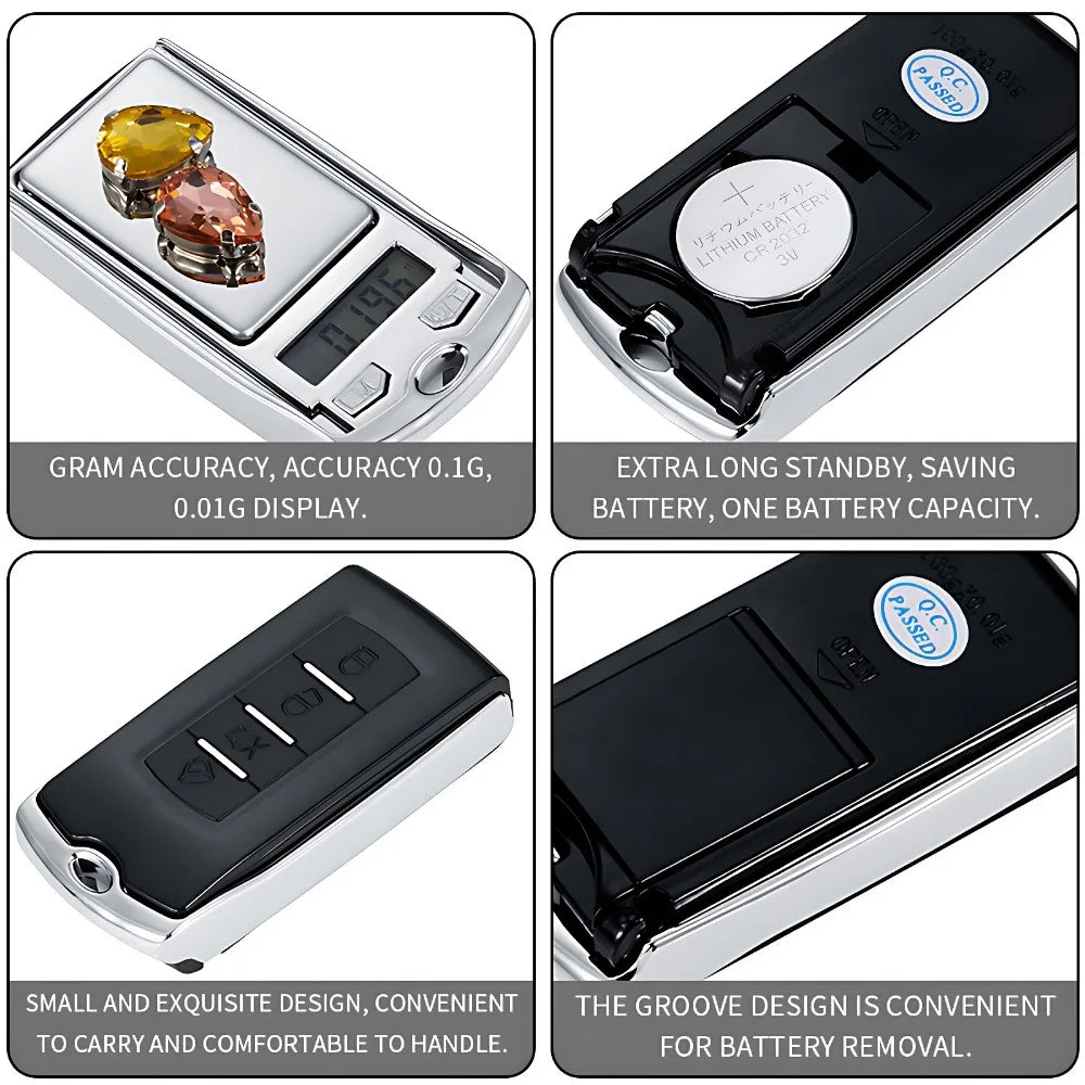 1PC Portable Mini Digital Pocket Scales 100g 0.01g for Gold Sterling Jewelry Gram Balance Weight Car Key Electronic Scales