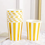 Pink Blue Stripe Dot Disposable Tableware Sets Paper Cups Plate Straws Fork Disposable Sets Wedding Birthday Party Decorations