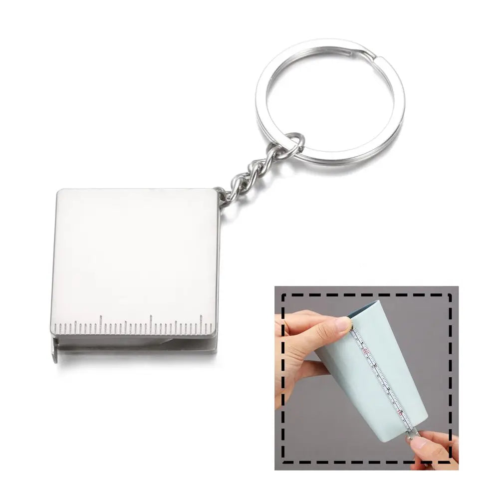 Keyring Measure  Keychain  Retractable Ruler Gauging Tool Measuring Tools Tape Measures