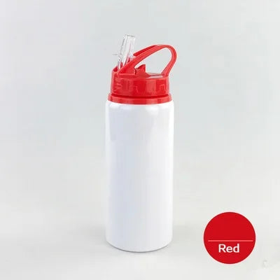 600ML Bottle with Straw DIY Customized Colorful Print LOGO for Travel Sport Team Company Promotion Kids Photo Aluminium Portable