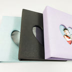 PLRBOK 3 Ring A5 Photo Album with Pockets,Binder Heart Glitter Cover Pretty Notebook Card Book 4×6 10×15 Scrapbook