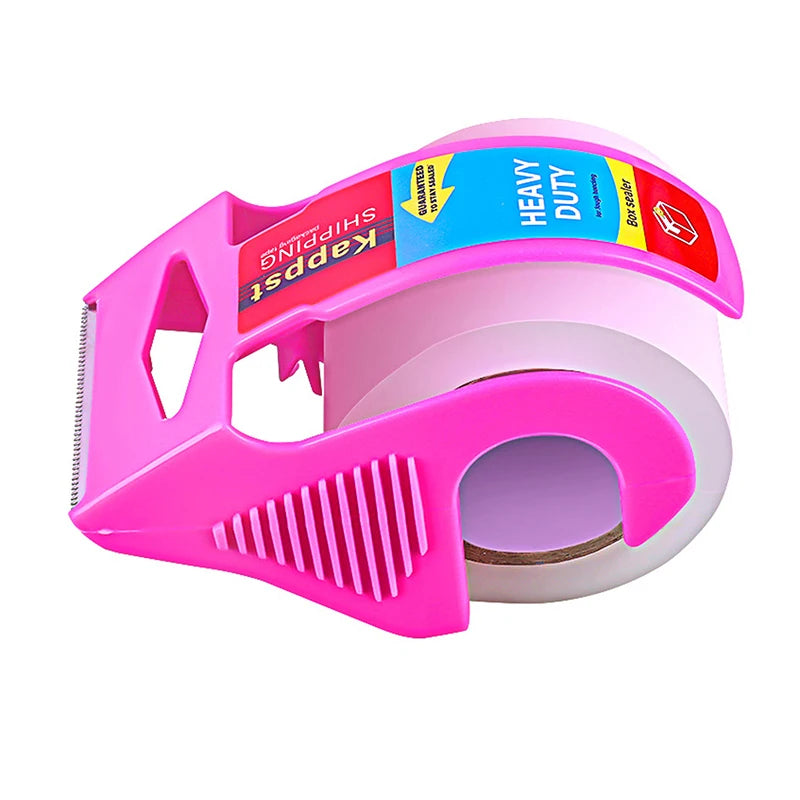 1 Set Heavy Duty Transparent Packaging Tape With Dispenser For Shipping Clear Packing And Moving Supplies
