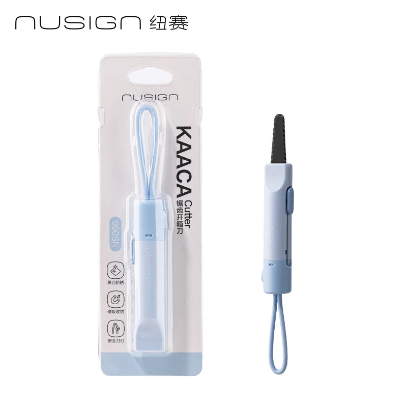 NUSIGN Magnetic Mini Box Cutter Portable Retractable Blade Paper & Letter Opener Durable ABS Material for Office & Home Use