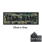 1PC Custom Name Patch Stripes Badge 10X2.5CM,8X5CM,10X4CM, 8X2.5CM,12X2.5CM,15X5CM,20X7CM, Iron On Hook Loop camouflage
