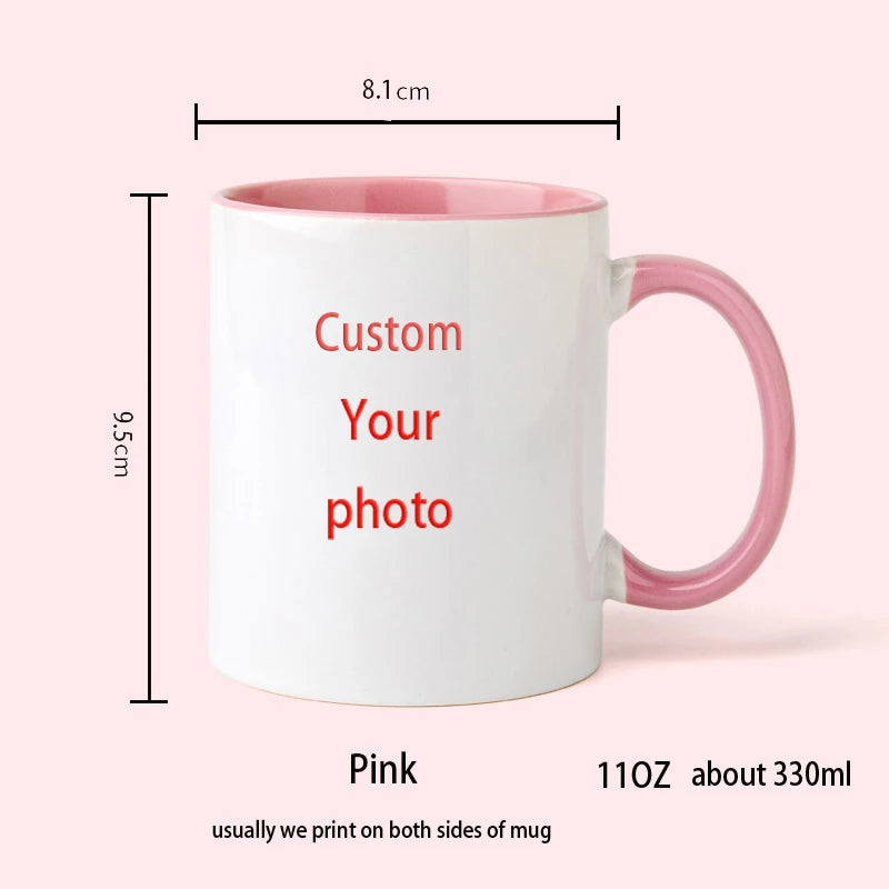 Personalized Your Photo Mug, Custom NAME Logo TEXT Cup, Customize Coffee Mugs, Tea Cups, Mothers Day, Wedding Surprised Gift