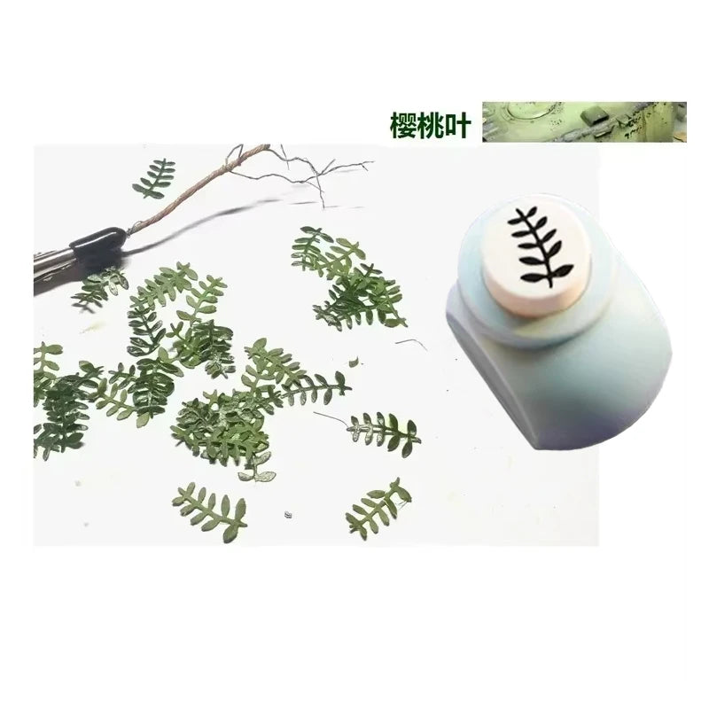 4 in 1 Model Scene Leaves Punch Leaf Model Puncher Sand Table Accessories Scenario Models Mini Hole Puncher Scrapbooking Tools