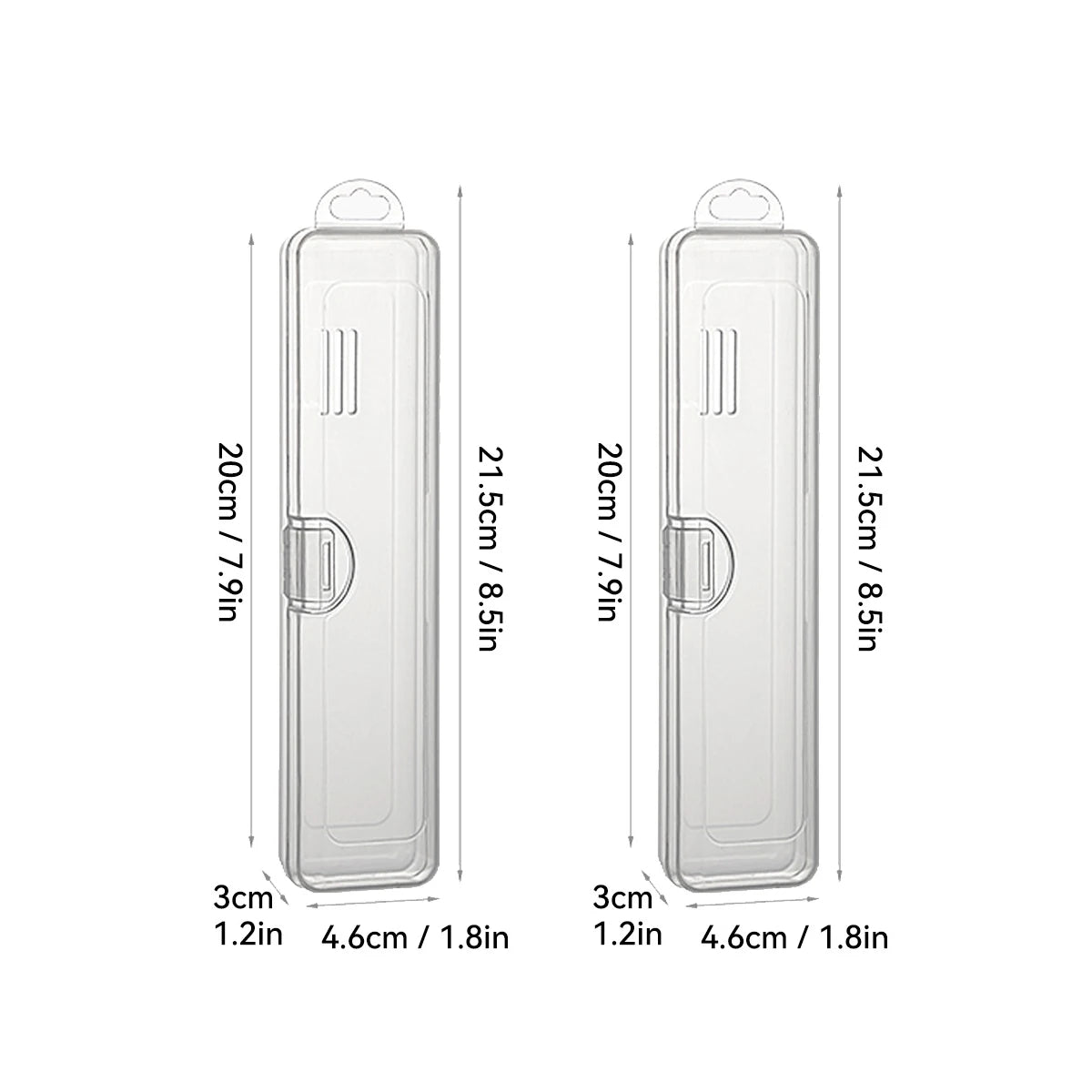 Portable Transparent Tableware Box Travel Flatware Storage Box With Flip Cover Dustproof Chopsticks Forks Spoon Cutlery Case