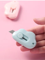 Portable Utility Knife Cloud Mini Students Paper Knife Office Utility Knife Safety Knife Letter Opener Mini Cutter Box Opener