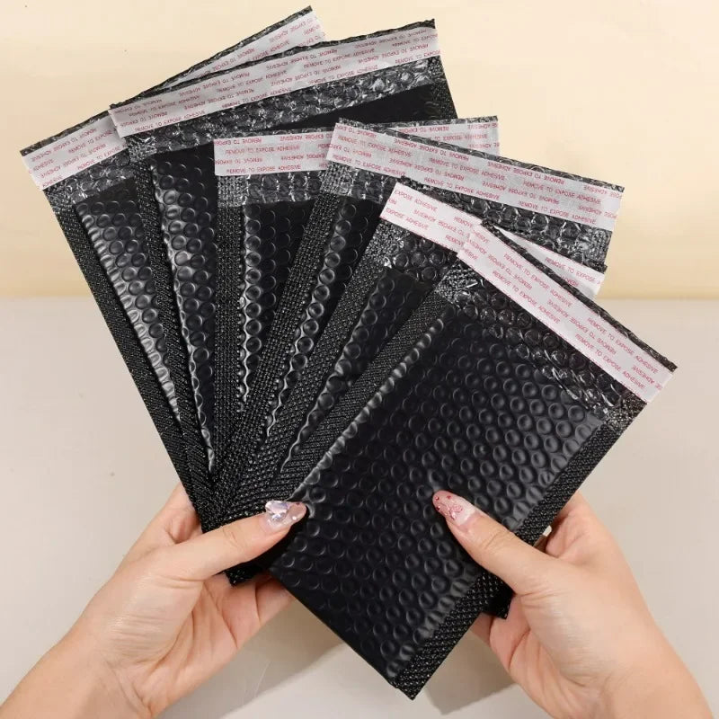 10/50pcs Black Pink Bubble Envelopes Bag Waterproof Foam Adhesive Self Seal Packing Bags Mailers Shipping Storage Organizer Bags