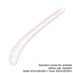Clear Metric Flexible French Curve Ruler Practical Tailoring Template For Dressmaking Pattern Drafting DIY Sewing Projects