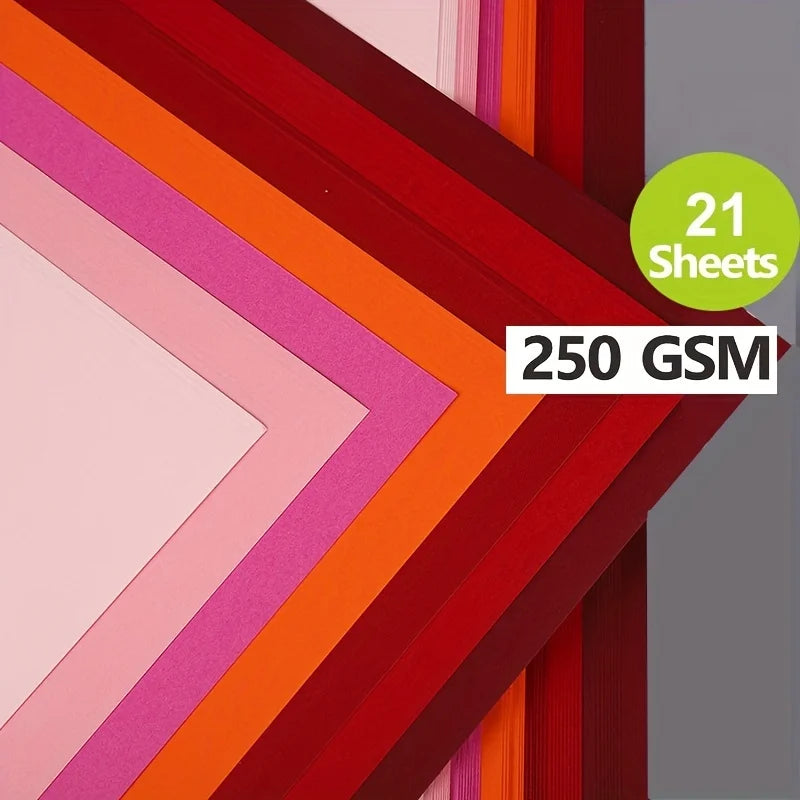 Red Blue Green Colored Cardstock Thick Paper  A4 250GSM Cover Card Stock for Crafts and DIY Decorations, Weddings Cards Making