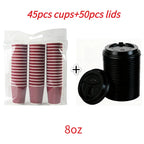 Red Corrugated Disposable Coffee Cups Heat Insulation Cups with Straw for Hot Beverage Ideal for Party Christmas New Year Supply