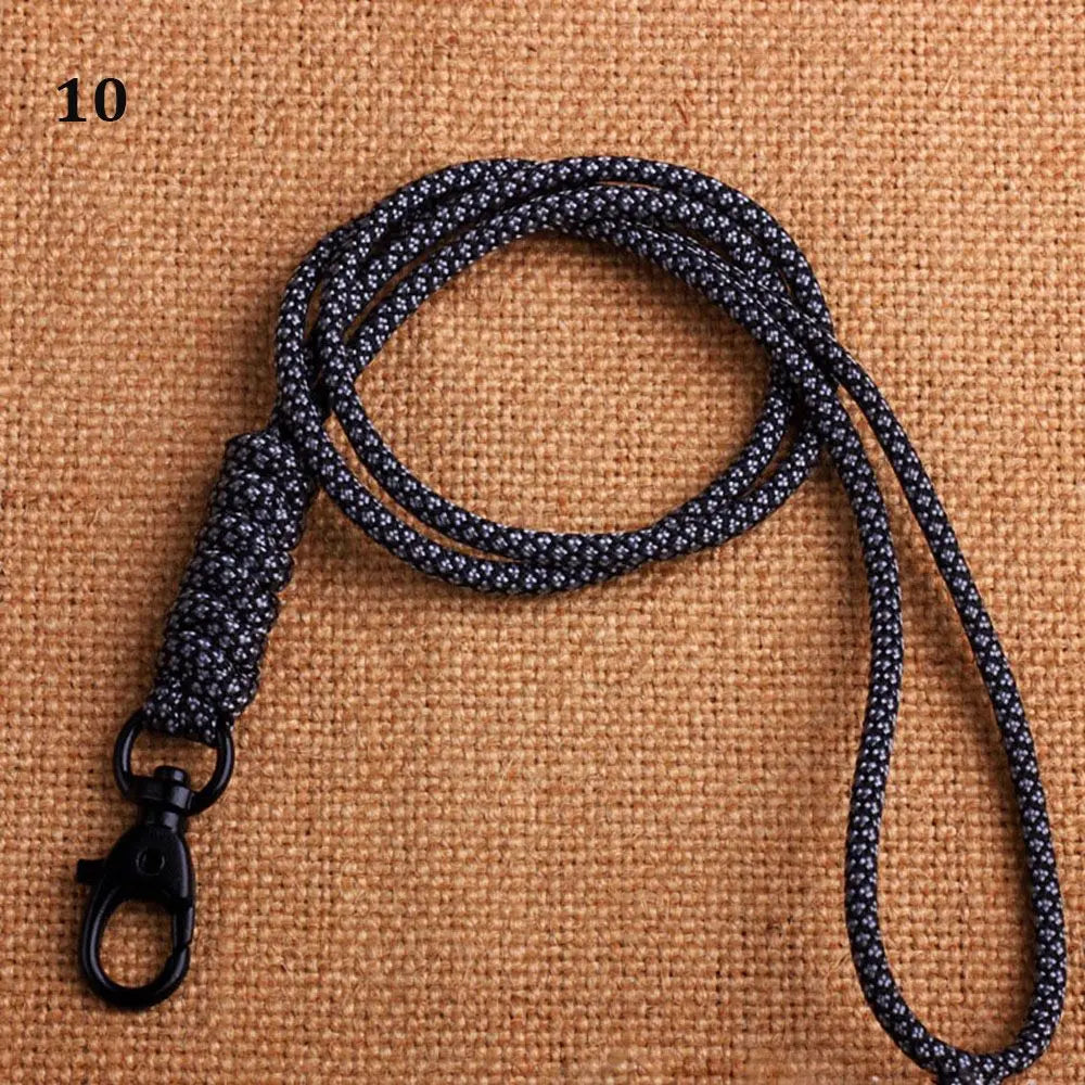 Emergency Survival Backpack High Strength Paracord Keychain Parachute Cord Lanyard Rotatable Buckle Key Ring