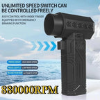 880000RPM Powerful  Mini Turbo Fan Air Blower 10000MAH 600g Thrust 70m/s Wind Brushless Duster leaf Removal Dryer keyboard