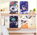 Cartoon Vertical File Bag A4 Hanging 13 Grid Children's Fun Astronaut Test Paper Material Storage Organ Bag Desk Organizer