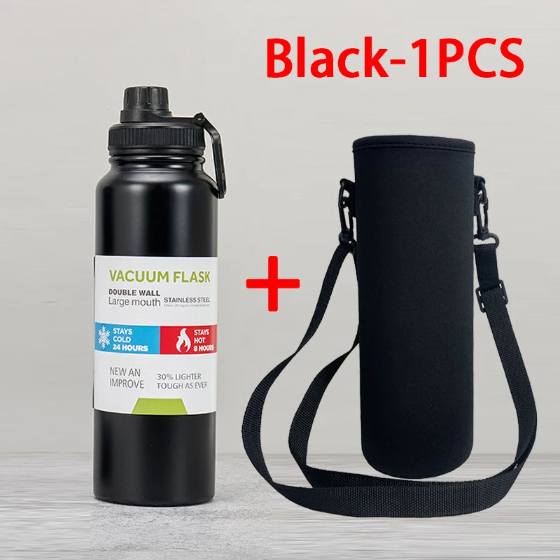 600/800/1000MLStainless Steel Thermos Bottle Car Thermal Cup Vacuum Flask Keeps Cold and Heat Thermal Mug Sports Insulated Cup