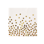 White Gold Birthday Disposable Tableware Polka Dots Paper Plate Cup Napkin Tablecloth Wedding Birthday Party Decoration Supplies
