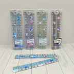 High Quality Folding Ruler Blue Ocean Serie Straight Edge Ruler Flexible and Portable Clearly Marked Scale for School&Office Use