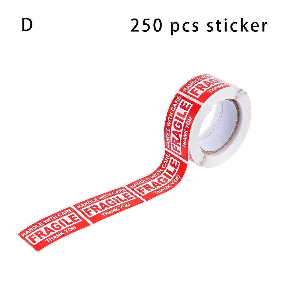60/250pcs Fragile Warning Label Sticker Please Handle With Care For Goods Shipping Express Label Packaging Warning Sign Tag
