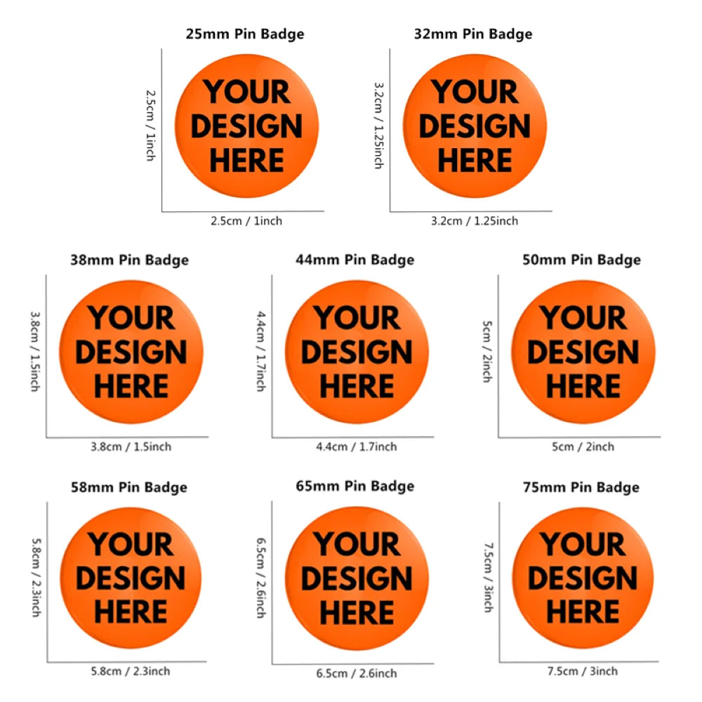 Custom Personalized Tinplate Pins With Text And Picture Printing As Metal Lapel Badge For Custom Brooches For Friends Wholesale