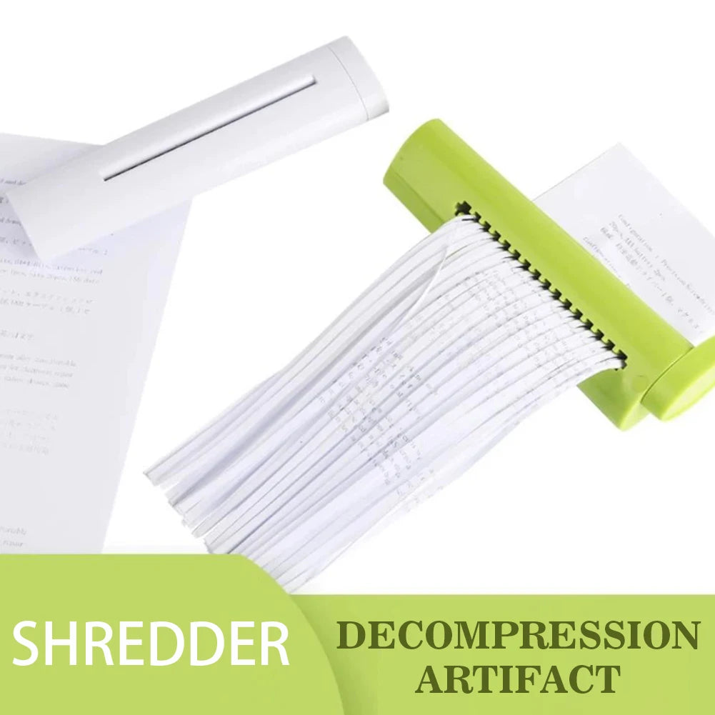 Mini Manual Paper Shredder Reusable Document Cutter For Office Stationery