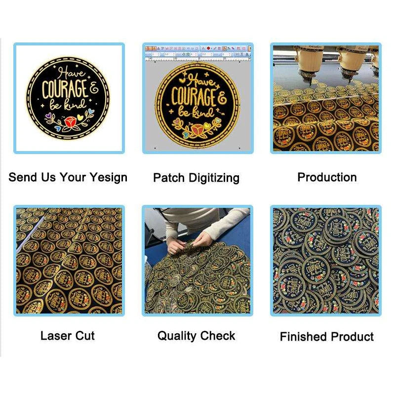1PC 8x5cm Custom Name Tags Embroidered Patch Personalized Stripes Badge Number  Text Badge Iron On Backing Hook & Loop Backing