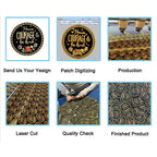 1PC 8x5cm Custom Name Tags Embroidered Patch Personalized Stripes Badge Number  Text Badge Iron On Backing Hook & Loop Backing
