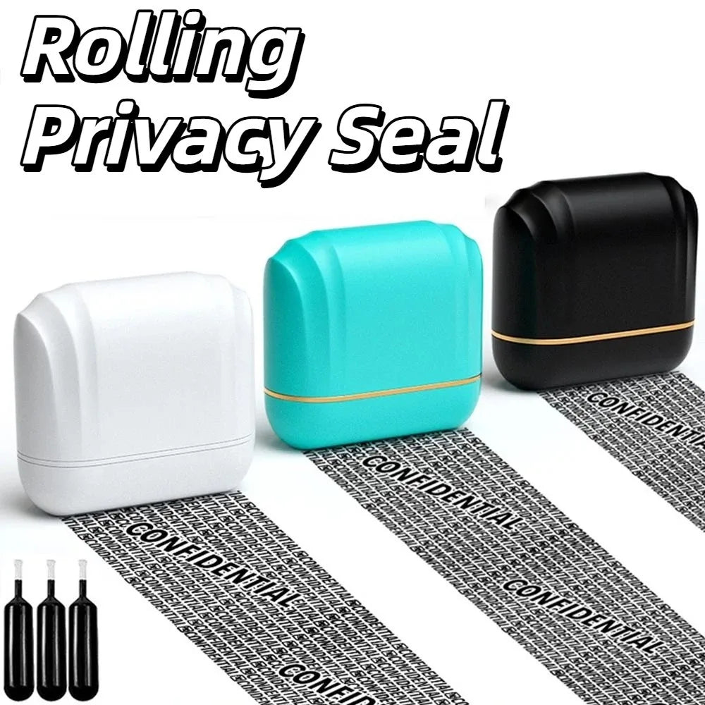 Wide-sized Privacy Roller Seal Leakproof Multi-Functional Wide Roller Stamp Ink Refill Privacy Applicator Confidential Seal
