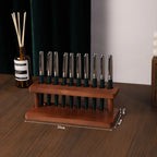 1PC Walnut Wood Multifunction Desk Organizer - Pen Holder, Phone Stand & Storage Solution for Office and School